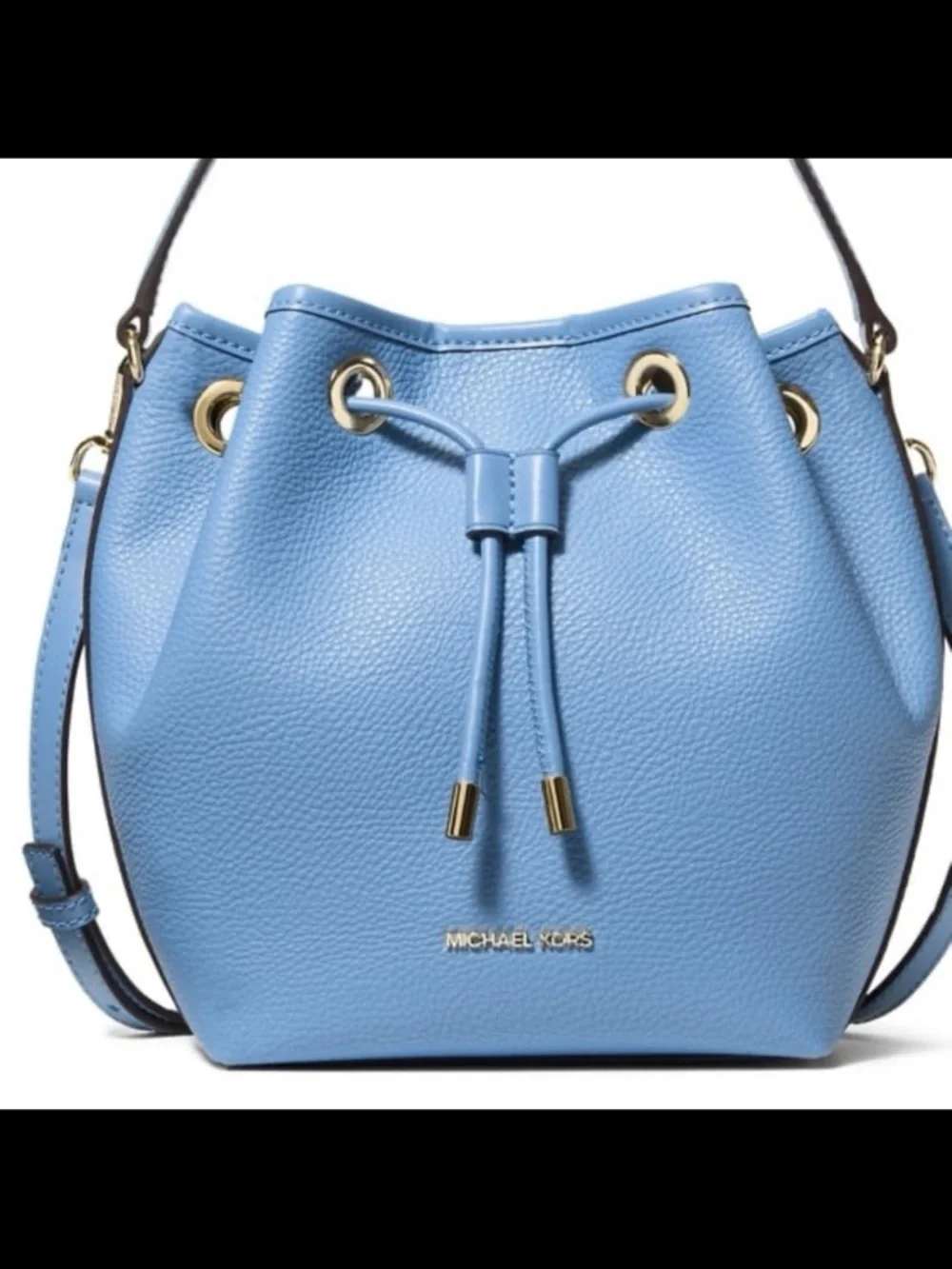 NWT Michael Kors women’s Avery bucket messenger hand bag French blue medium size